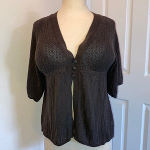 DKNY Jeans kimono sleeve sweater XL brown